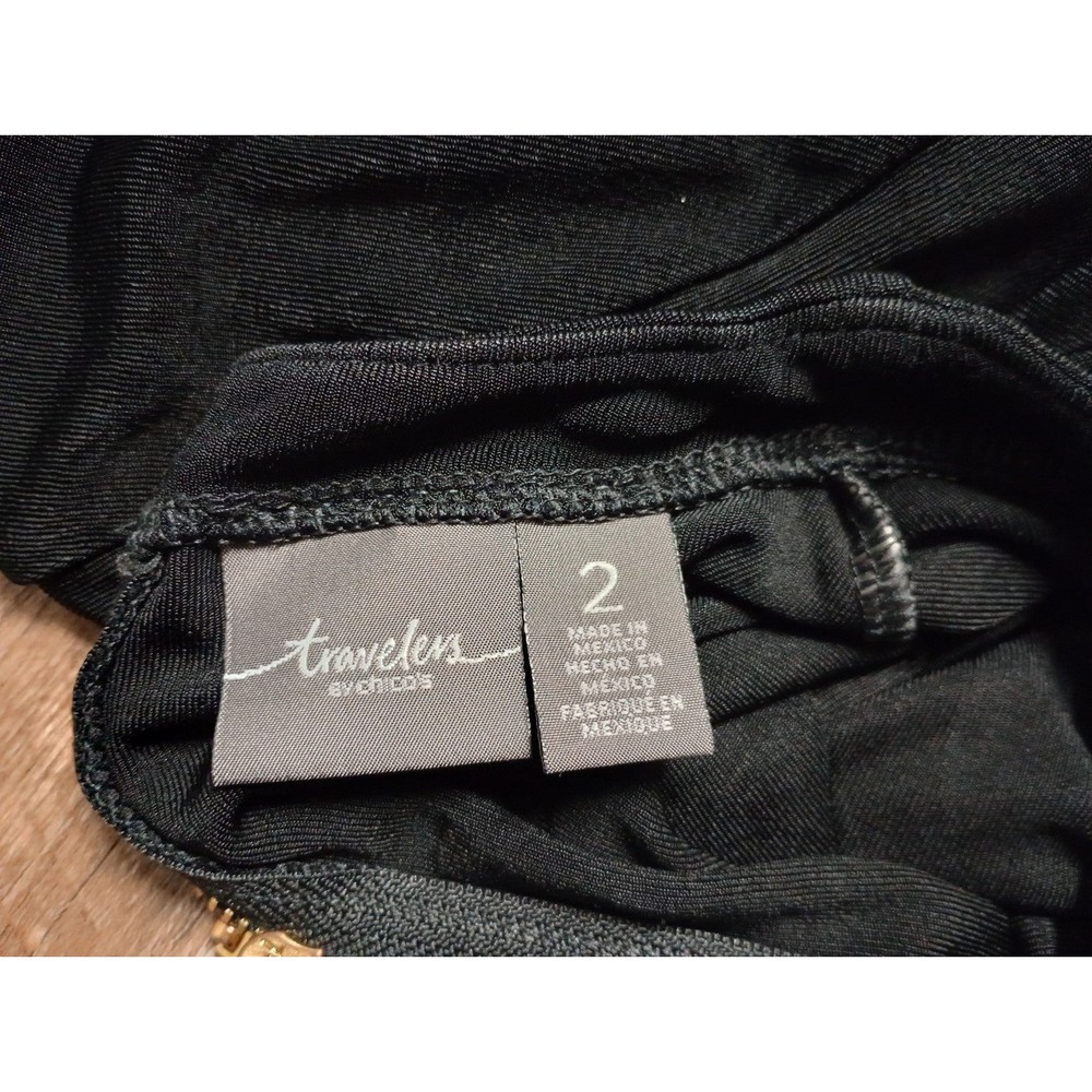 Travelers by Chico's Women's Black Zip Back Blouse, Size 2 (Large) - Picture 5 of 7